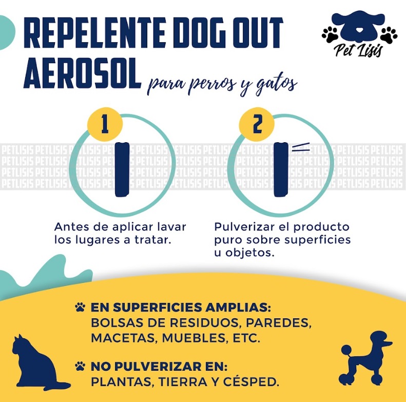 Dog Out Aerosol 440ml Repelente Perros Gatos Mascotas Paul