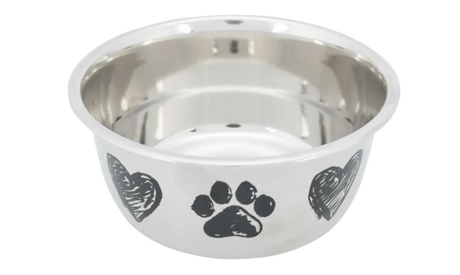 Comedero Acero Barnizado 1 Lts Perros Cachorros Trixie