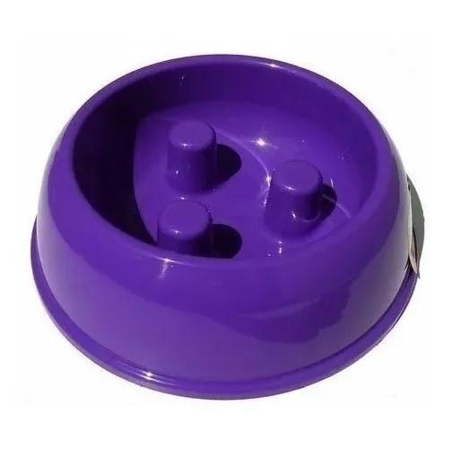 Comedero Come Lento Plastico Perro Cachorros Mascotas Porta