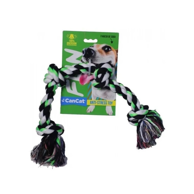 Juguete Soga 2 Nudos Cancat Perro Grande Cachorros