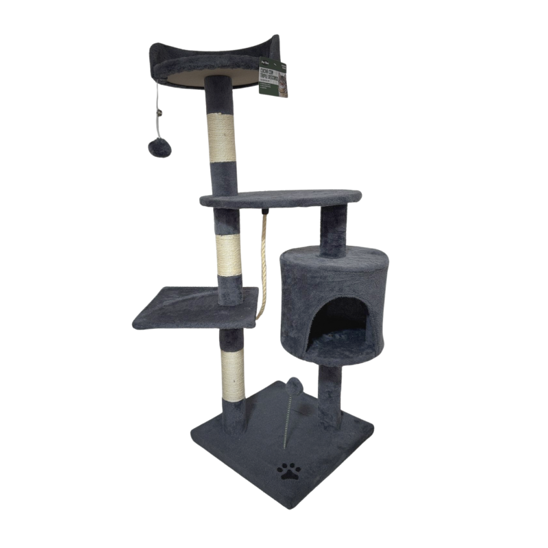 Rascador Cucha Triple Con Descanso Premium Gatos Mascotas