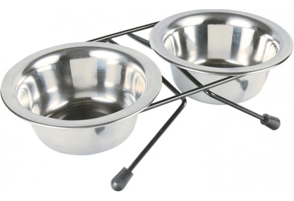 Comedero Trixie Doble Acero 0,21 L Perros Cachorros