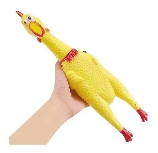 Juguete Gallina Pollo Chillon 15cm Perros Mascotas