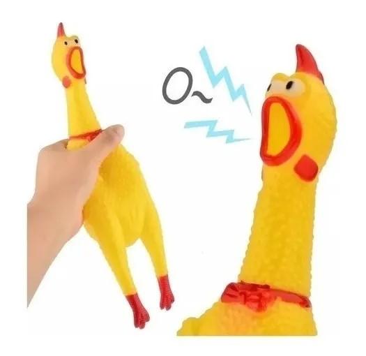 Juguete Gallina Pollo Chillon 15cm Perros Mascotas