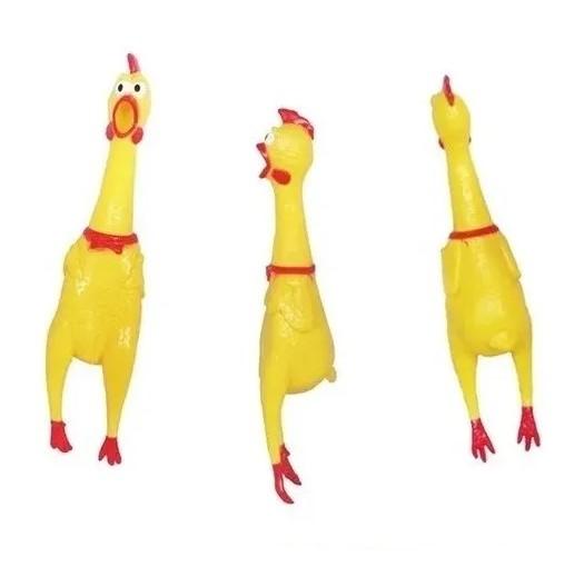 Juguete Gallina Pollo Chillon 15cm Perros Mascotas