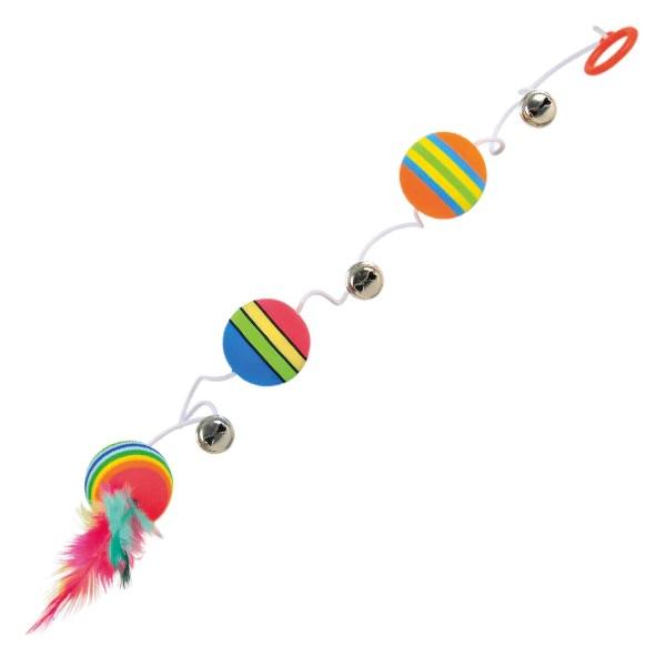 Juguete Pelotas C/ Cinta Elastica Gatos Persa Siames Trixie