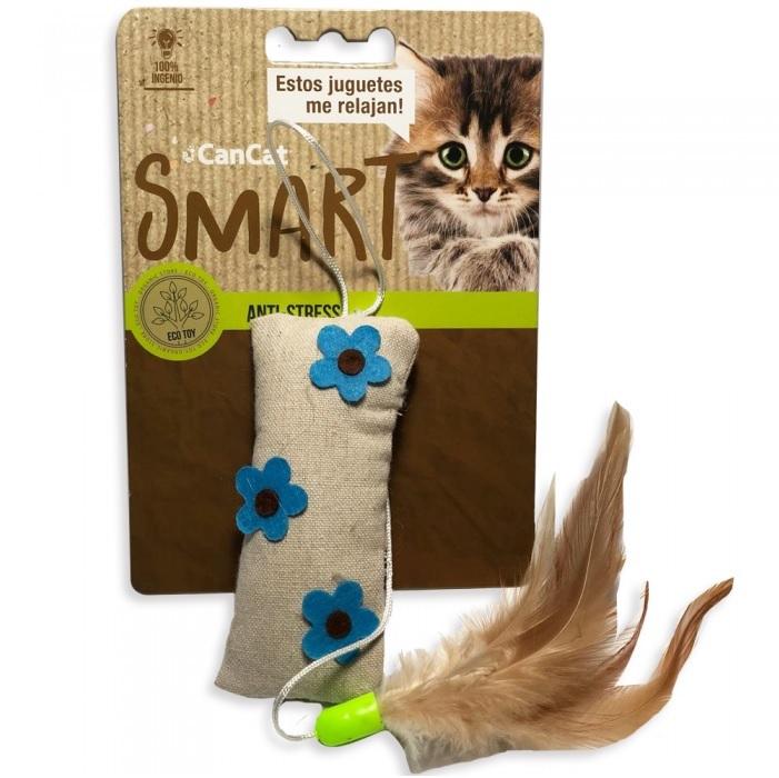 Juguete Peluche Plumas Con Hilo Gatos Siames Persa CanCat