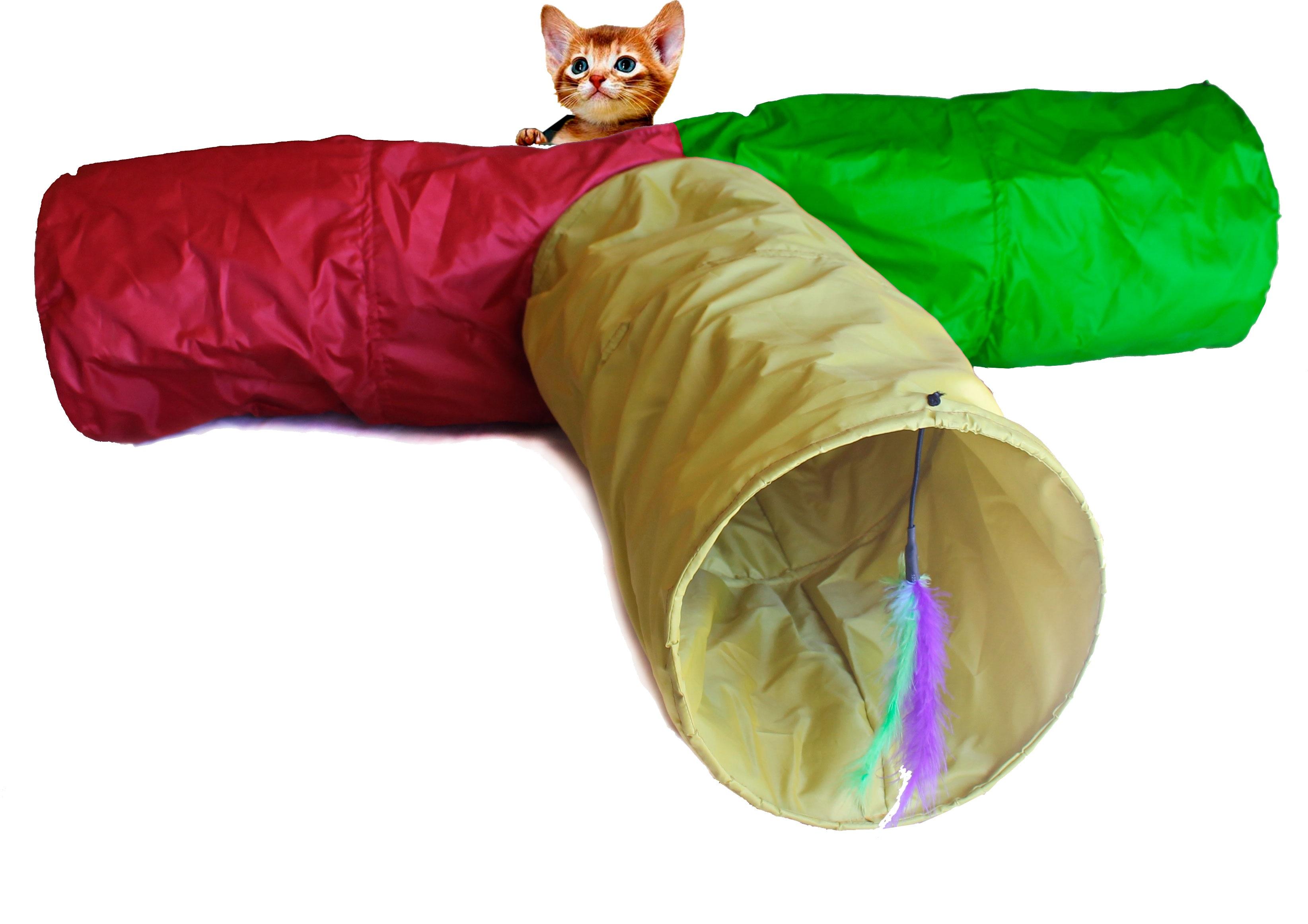 Juguete Tunel Gato Triple Zootec Gatos Persa Siames