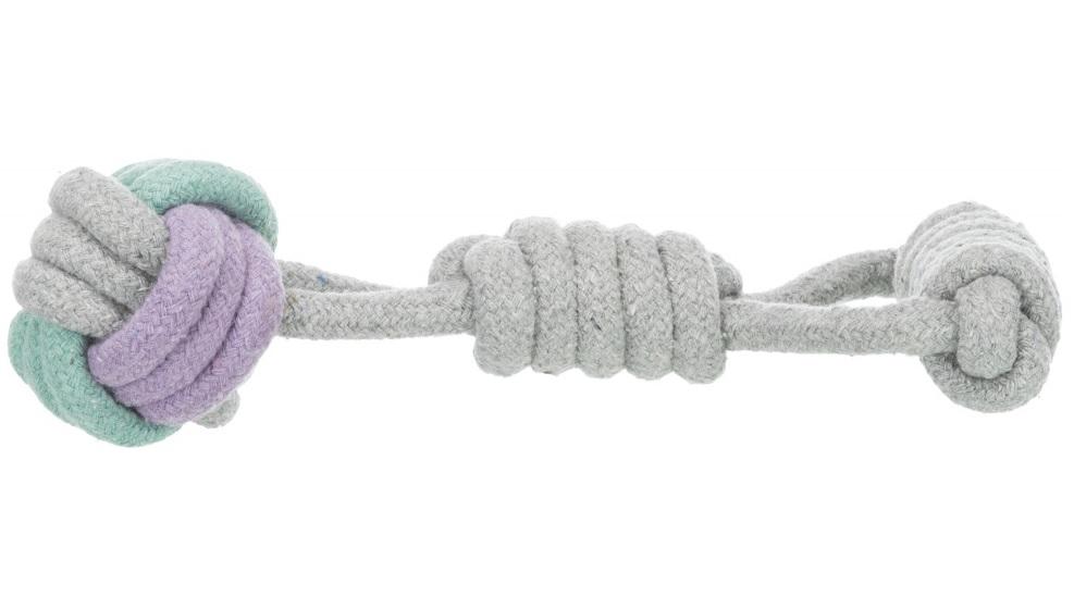 Pelota De Cuerda Algodon C/manija Perros Cachorros Trixie