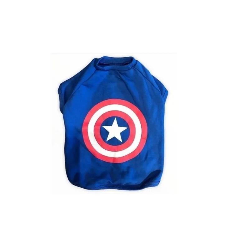 Buzo Abrigo Capitan America Para Perros Ropa Gatos Diseños Cachorro Mascotas