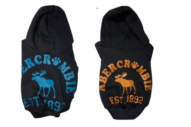 Ropa Para Perros Buzo Gris Oscuro Abercrombie Gatos Cachorros Mascotas