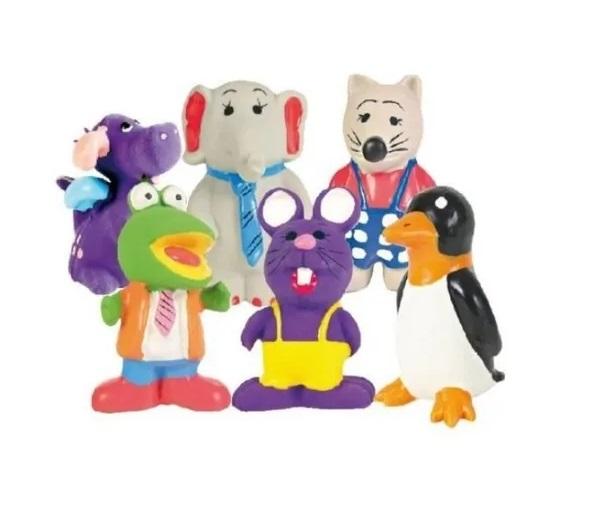 Juguete Mordillo Figuras De Latex Perros Cachorros Mascotas