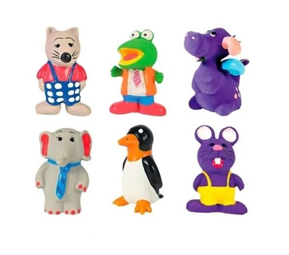 Juguete Mordillo Figuras De Latex Perros Cachorros Mascotas
