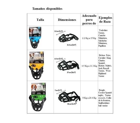 Bozal Ajustable Canasta Alpha S Perros Cachorros Mascotas
