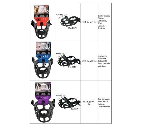 Bozal Ajustable Canasta Alpha Xl Perros Cachorros Mascotas