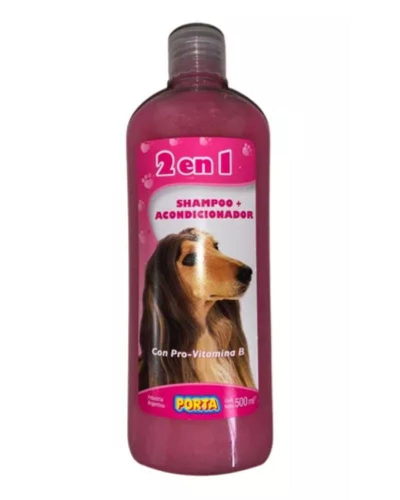 Shampoo + Acondicionador 2en1 500ml Porta Perros Mascotas
