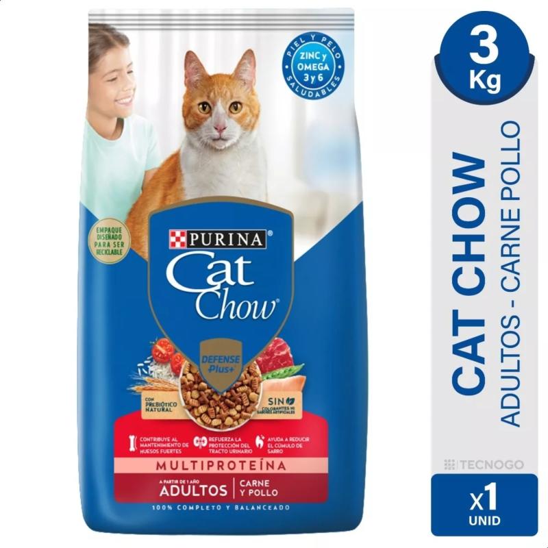 Alimento Para Gato Cat Chow Carne Pollo 3kg