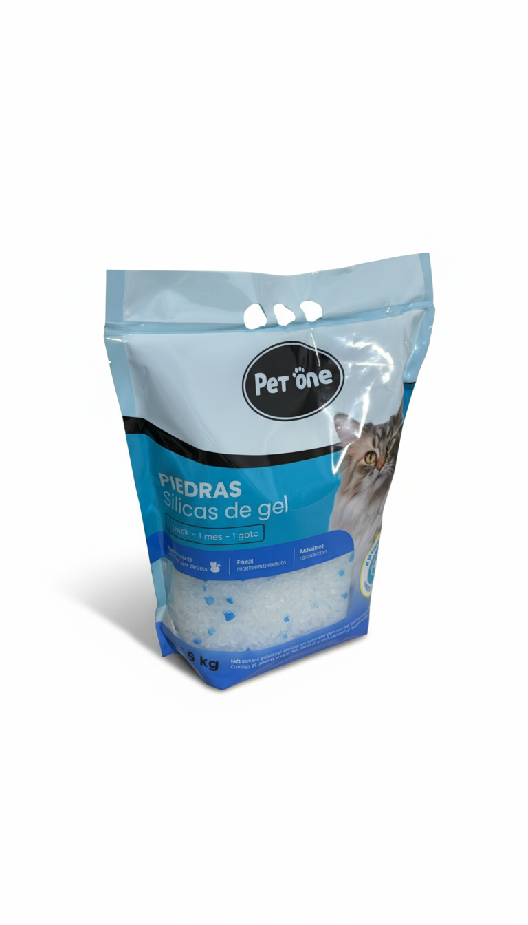 Piedritas para Gatos Silica Sanitarias PetOne Siames Persa Mascotas 1,6kg