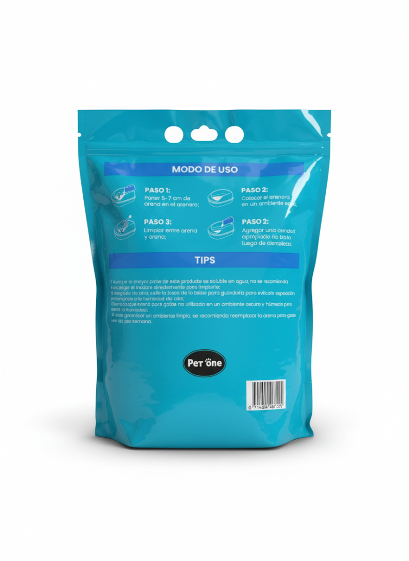 Piedritas para Gatos Silica Sanitarias PetOne Siames Persa Mascotas 1,6kg