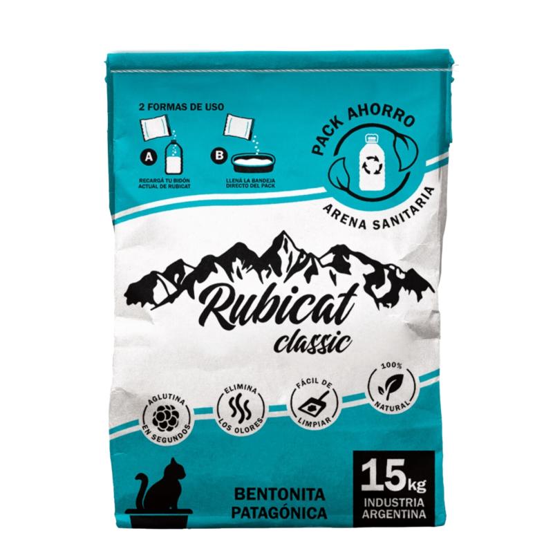 Piedritas Para Gatos Aglomerante Rubicat Clasic Bolson 15Kg
