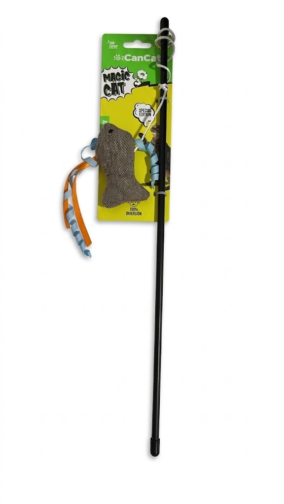 Juguete Cañita Con Pez Y Cintas Gatos Persa Siames Mascotas