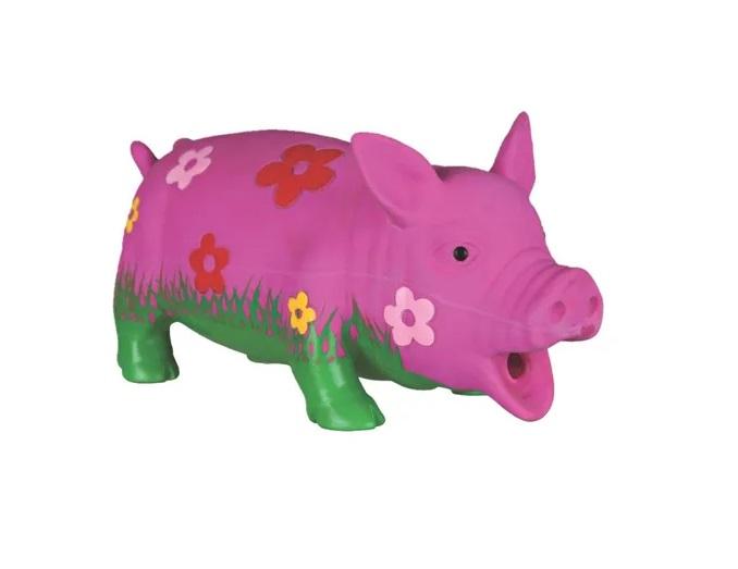 Juguete Mordillo Cerdo Con Flores Perros Cachorros Mascotas