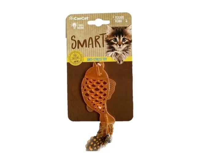 Juguete Pez D Silicona Con Pluma Gatos Persa Siames Mascotas