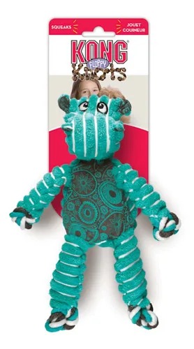 Juguete Peluche Hipopotamo Floppy Knots Sm/md Kong Perros Mascotas