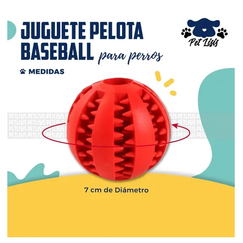 Juguete Pelota Beisbol L Perros Mascotas Cachorros BP
