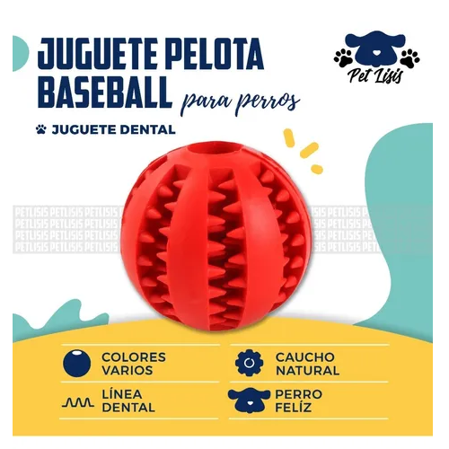 Juguete Pelota Beisbol L Perros Mascotas Cachorros BP