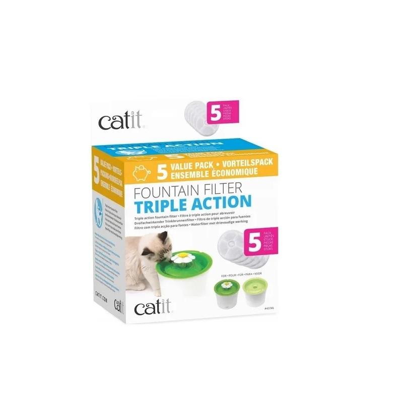 Filtro Repuesto Fuente Flower Fountain Pack X5 U Gatos Persa