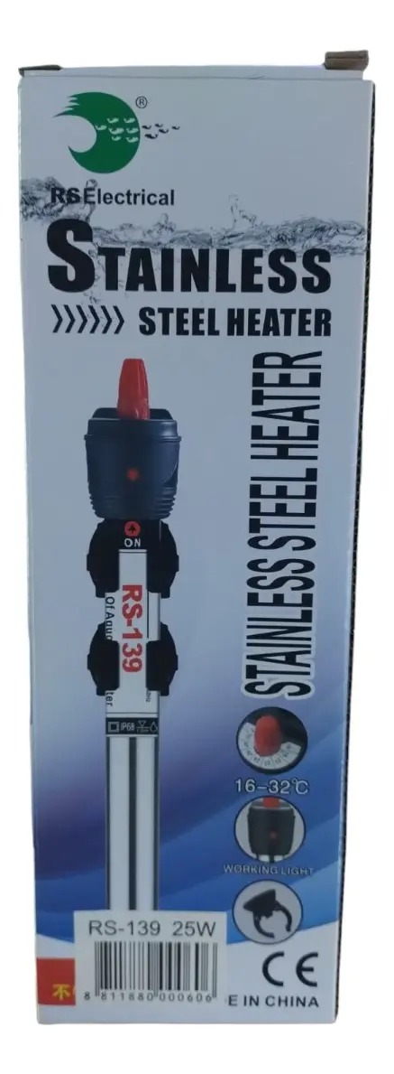 Calefactor De Agua Calentador Rs-139 75w Sumergible Acuario
