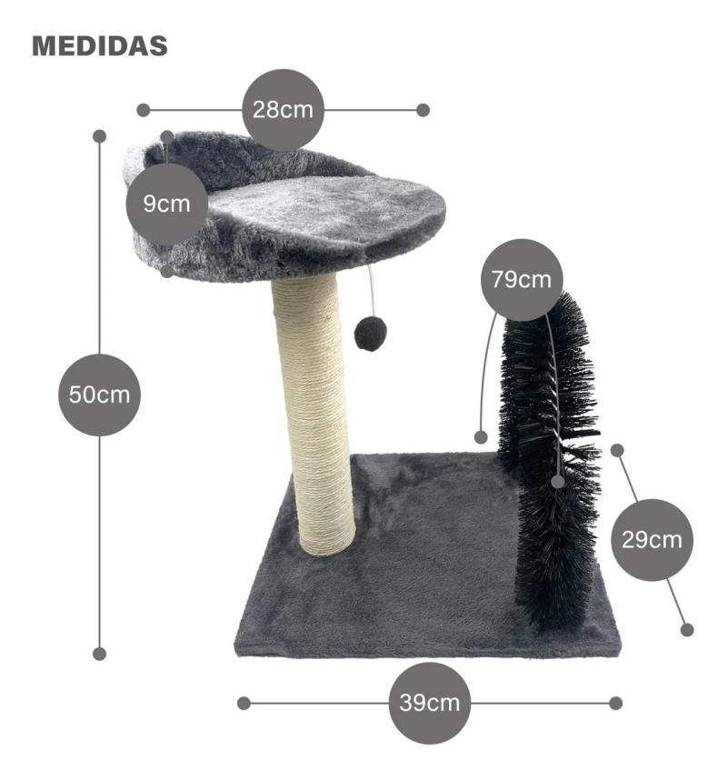 Rascador Puente Con Descanso Arbol Arco Cepillo Para Gatos