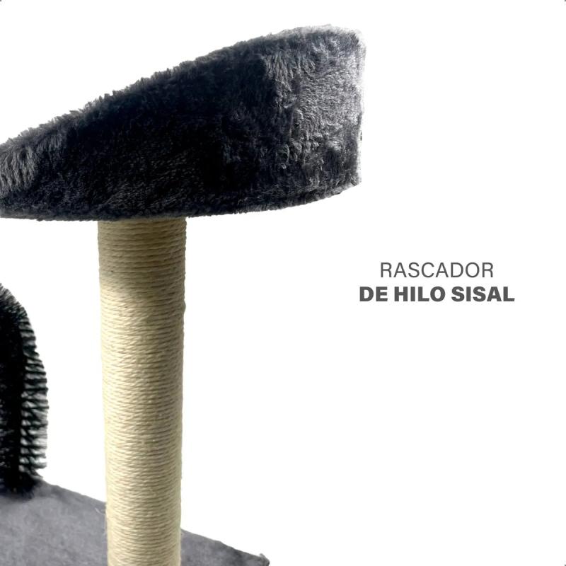 Rascador Puente Con Descanso Arbol Arco Cepillo Para Gatos