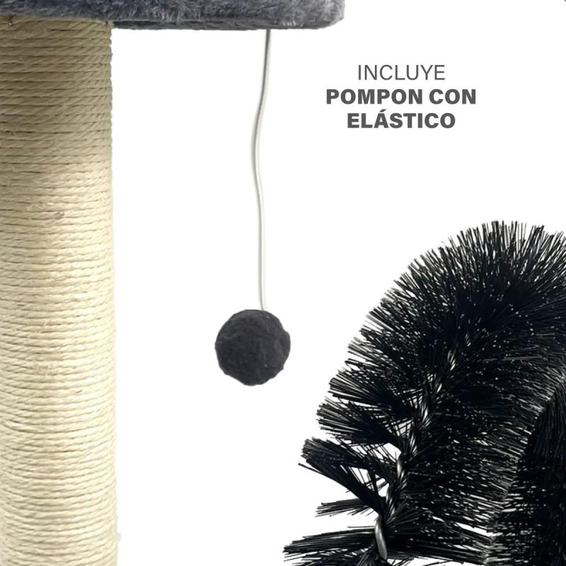 Rascador Puente Con Descanso Arbol Arco Cepillo Para Gatos