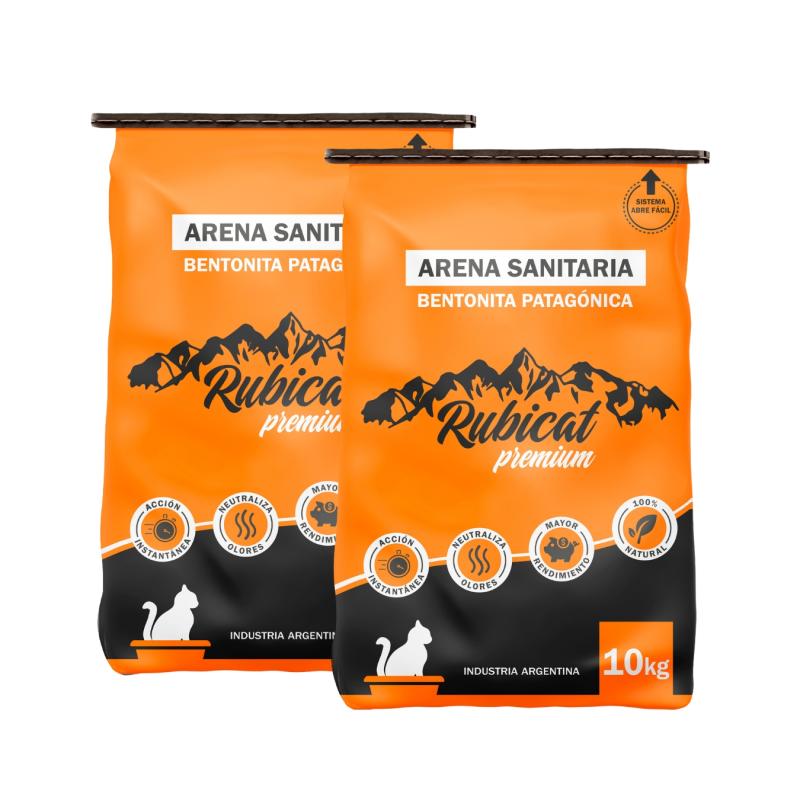 Piedritas Para Gatos Aglomerante Rubicat Premium Bolsa 20kg