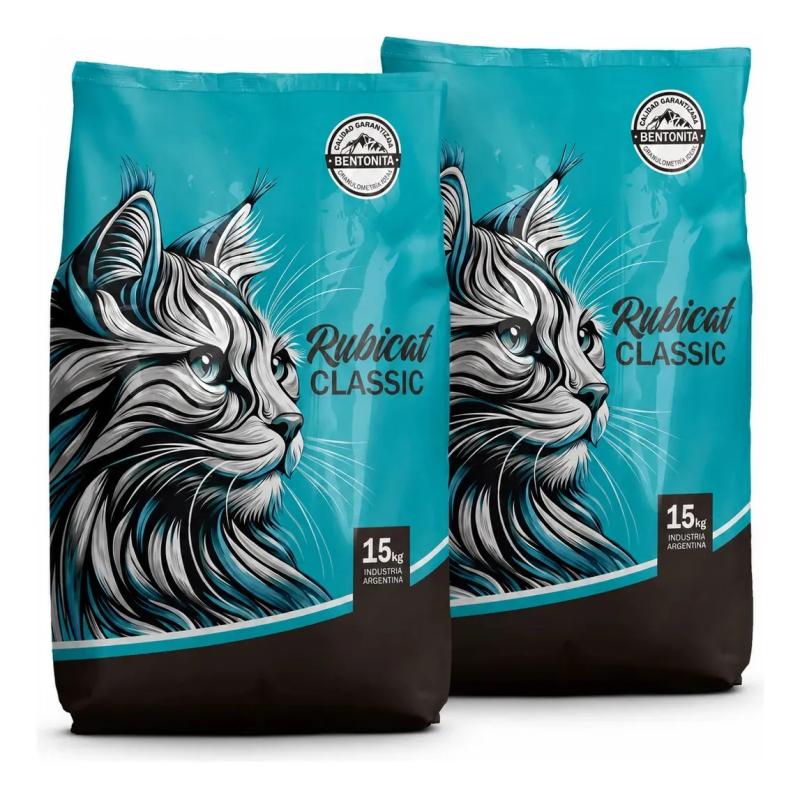 Piedritas Para Gatos Aglomerante Rubicat Classic 30kg (2x15)