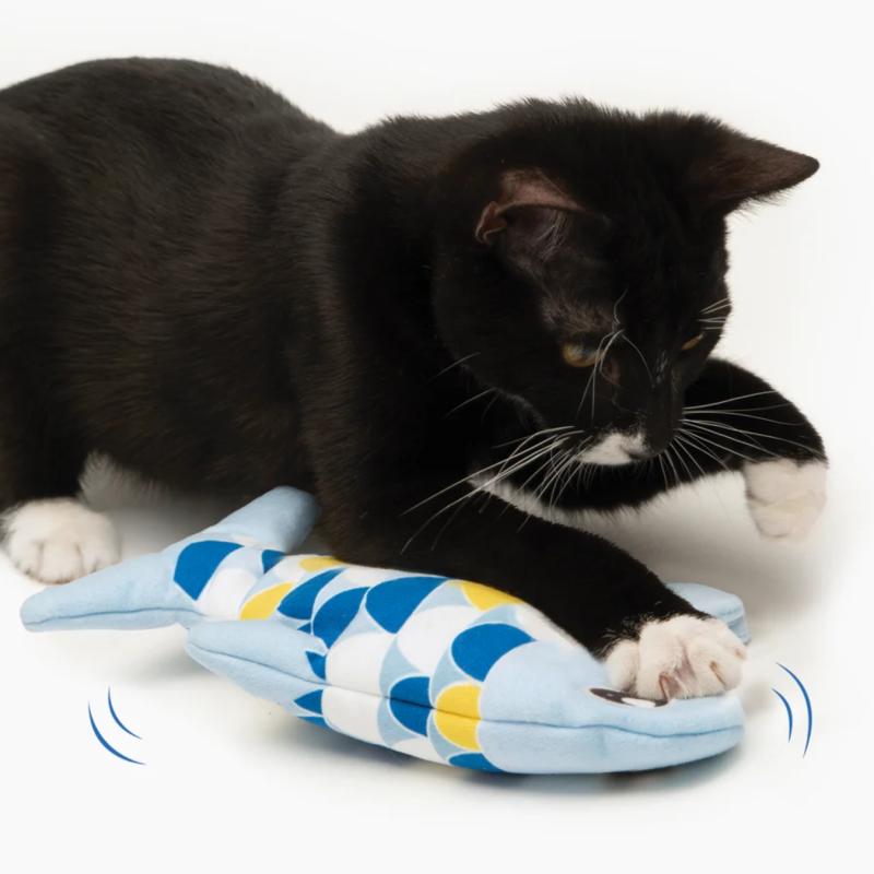 Juguete Peluche Pez Electronico para Gatos Azul Catit