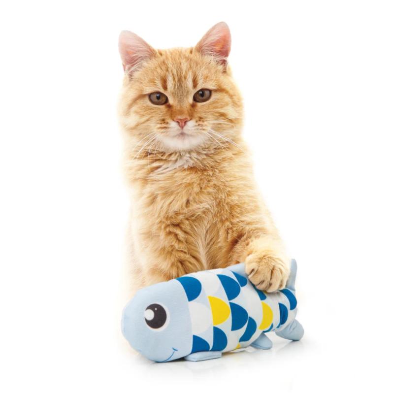 Juguete Peluche Pez Electronico para Gatos Azul Catit