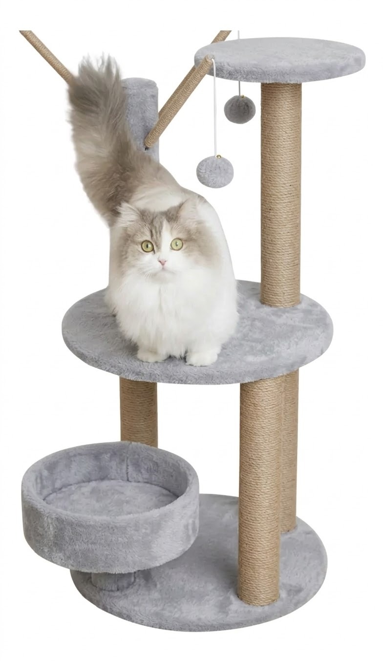 Rascador Torre Poste Gimnasio Nankin Para Gatos Mascotas