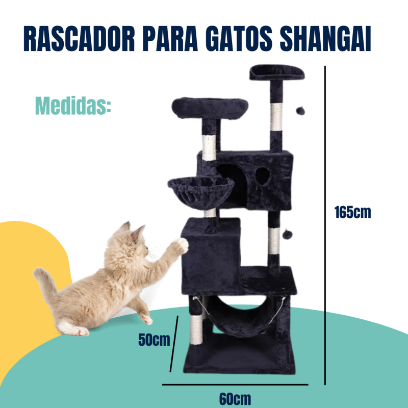 Rascador Shangai Premium Gatos Siames Persa Mascotas Petlisis