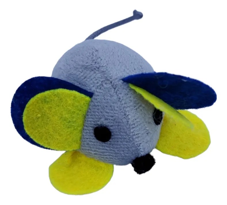 Juguete Ratón De Felpa Vibra A Cuerda Gatos Persa Siamés!!