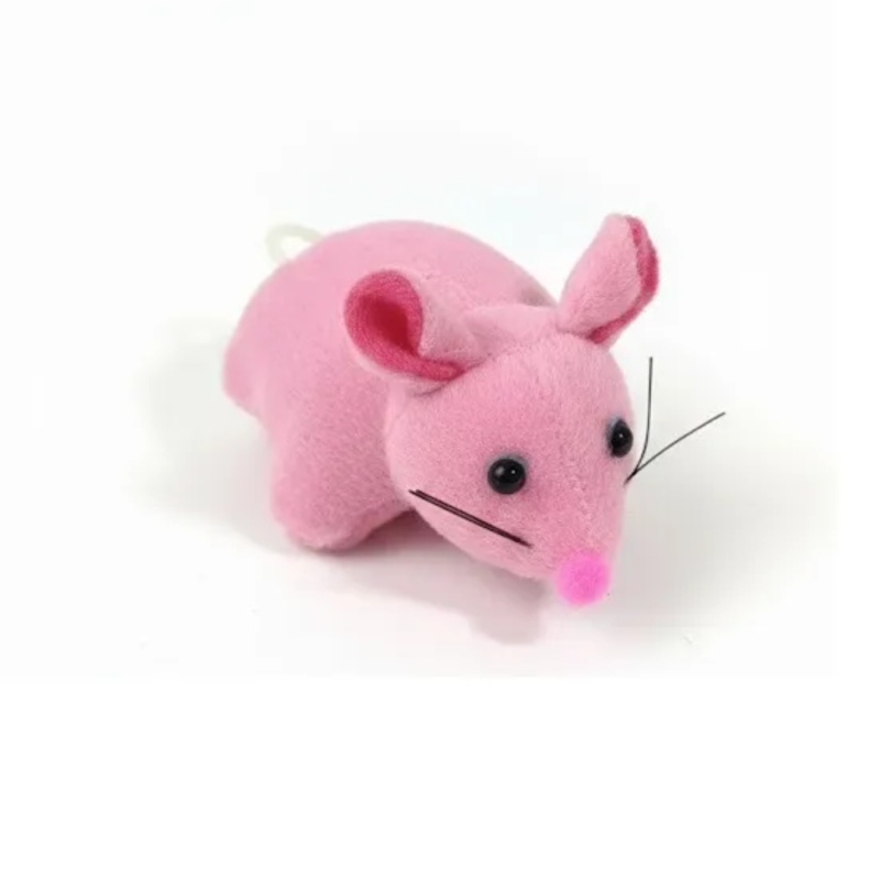 Juguete Ratón De Felpa Vibra A Cuerda Gatos Persa Siamés!!