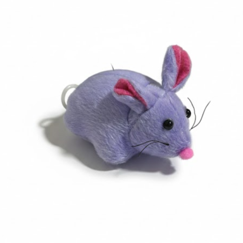 Juguete Ratón De Felpa Vibra A Cuerda Gatos Persa Siamés!!