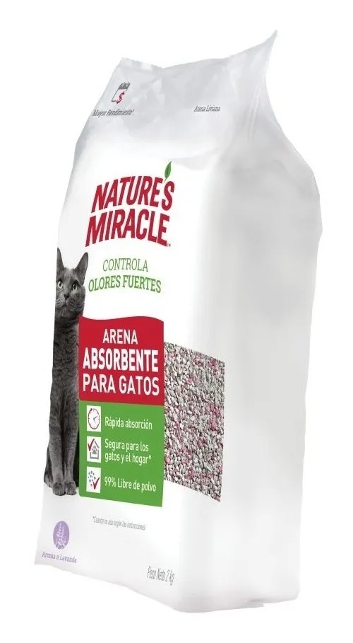 Piedra Natures Miracle Lavanda 2kg Aglomerante Biodegradable