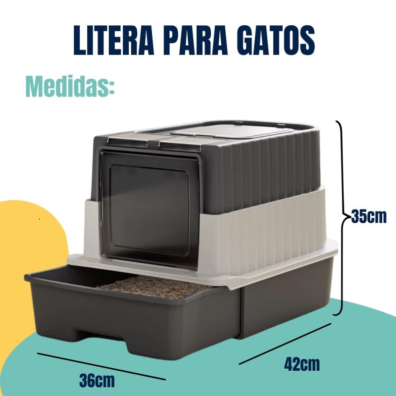 Litera Bandeja Cerrada Elisa Arenero Sanitario Gato Petlisis