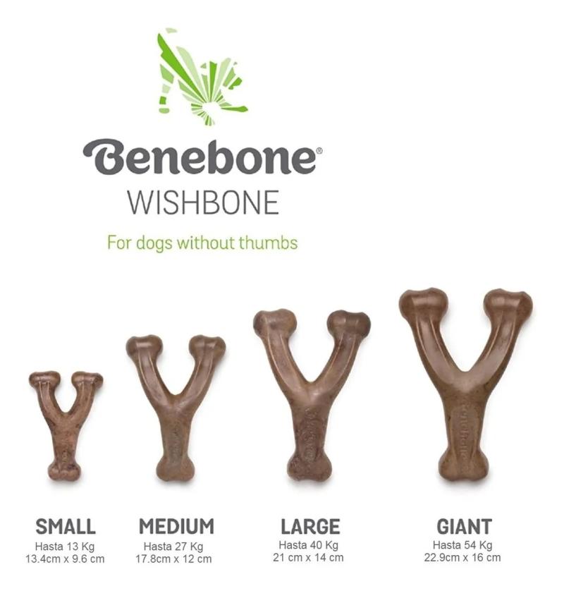 Hueso Masticable Benebone Wishbone Bacon Large Juguete Perro