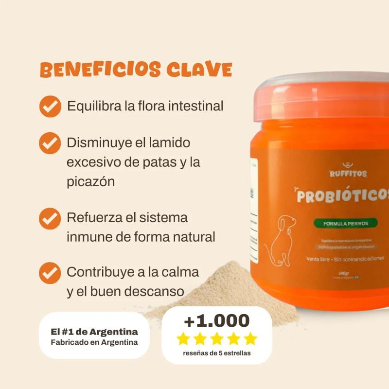 Probioticos Suplemento Perros Aditivo Natural Digestivo 240g
