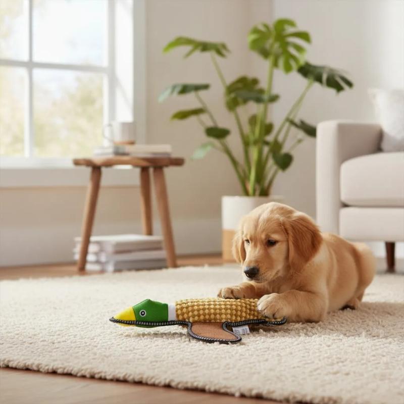 Juguete Para Perros Peluche Pato C/ Chifle Bp Mascotas