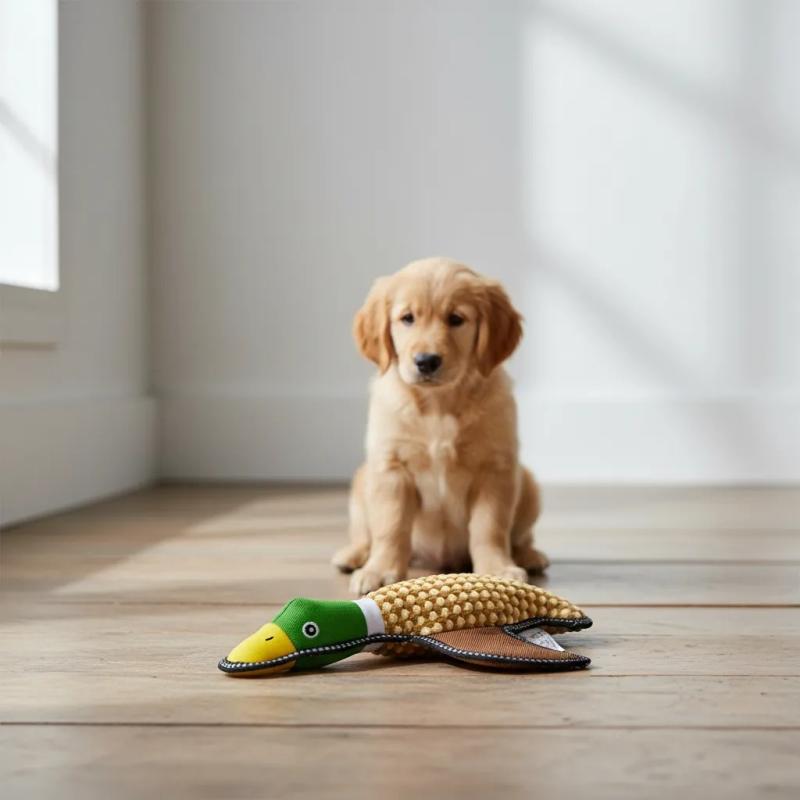 Juguete Para Perros Peluche Pato C/ Chifle Bp Mascotas